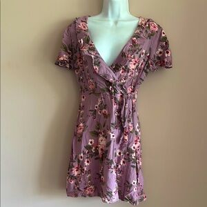 Xhilaration Pink Flutter Sleeve Sundress